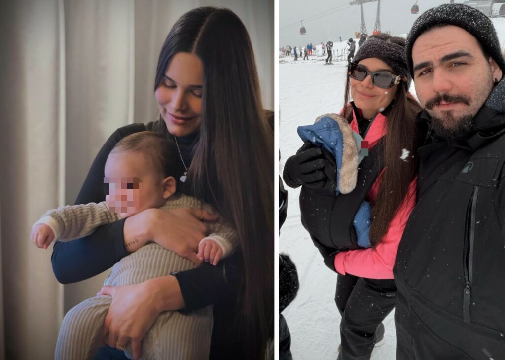 Ignazio Boschetto de Il Volo si regala la prima vacanza sulla neve con la moglie Michelle e il figlio Gabriele