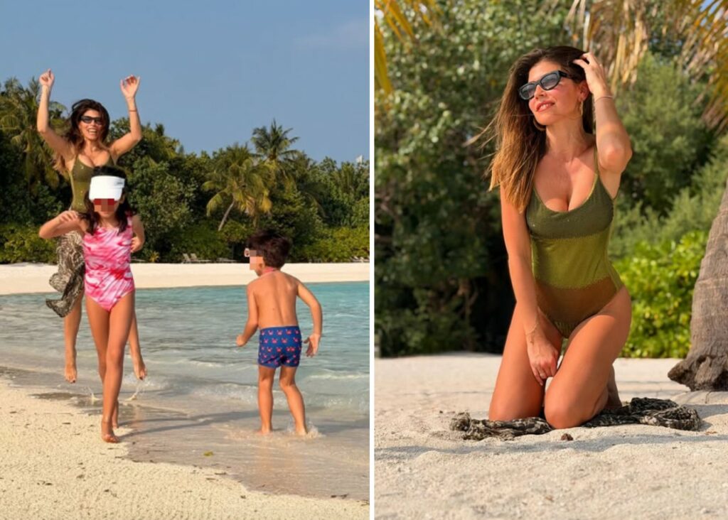 Flora Canto festeggia 43 anni alle Maldive Flora Canto festeggia 43 anni alle Maldive