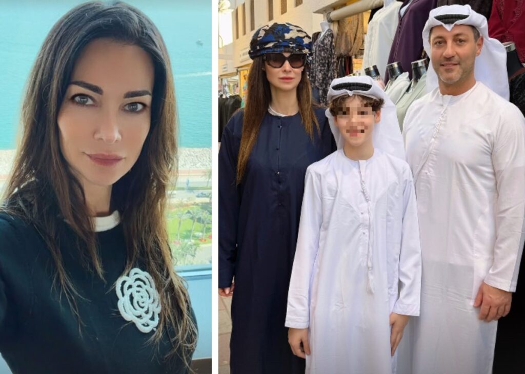 Manuela Arcuri vola a Dubai con Giovanni Di Gianfrancesco e il figlio: dopo le voci di addio e i post di lei, arriva la reunion? Foto