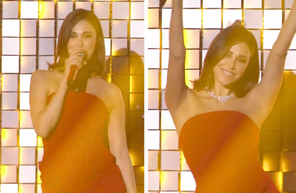 Belen Rodriguez compare per pochi secondi sul palco di Sanremo, ma non va come previsto: la gaffe tecnica ruba la scena