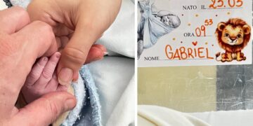 Delia Duran e Alex Belli genitori: il 23 marzo alle 9.53 è nato Gabriel, il loro primo figlio, foto