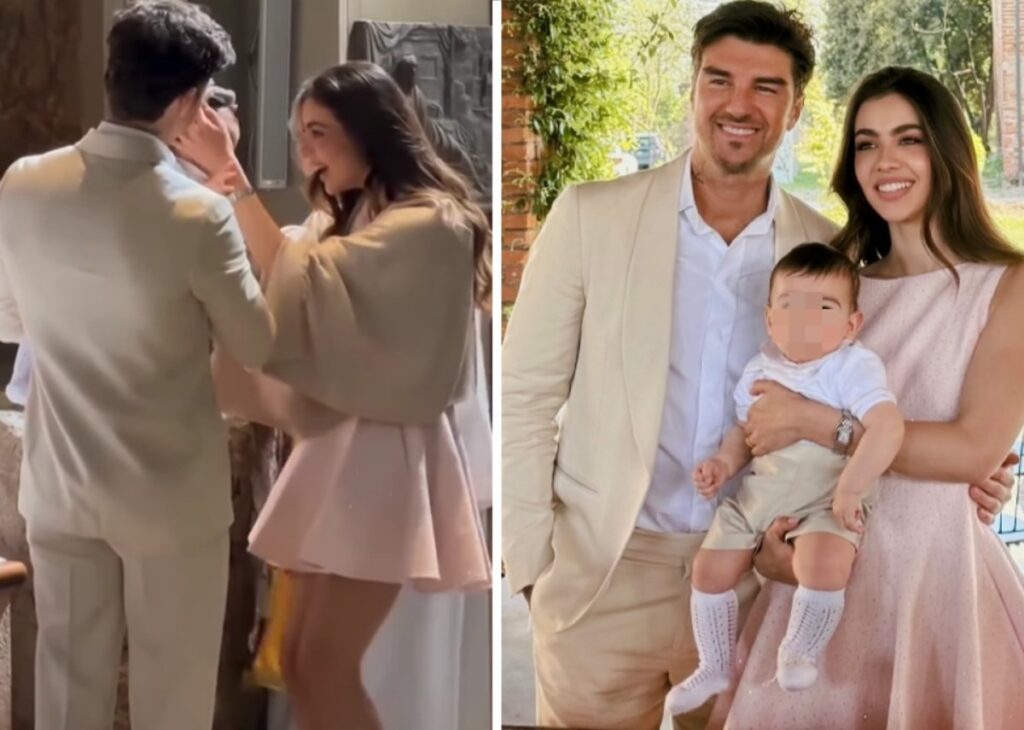 Andrea Damante e la compagna Elisa Visari fanno festa per il battesimo del figlio di 7 mesi Liam: foto Andrea Damante e la compagna Elisa Visari fanno festa per il battesimo del figlio di 7 mesi Liam: foto