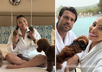 Carolina Marconi festeggia 48 anni col compagno Alessandro Tulli e i suoi barboncini, ecco dove