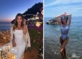 Aida Yespica bellissima in costume a Positano