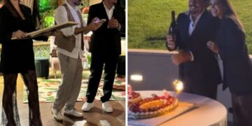 Enrico Brignano festeggia 60 anni in grande stile: mega party a Roma con Flora Canto, figli, vip e fuochi d’artificio, le immagini Enrico Brignano festeggia 60 anni in grande stile: mega party a Roma con Flora Canto, figli, vip e fuochi d’artificio, le immagini