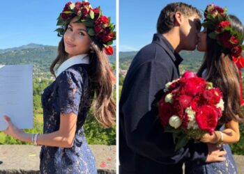 ''Orgoglioso di te'': Davide Bonolis è fiero della fidanzata Martina Dotti che si è laureata, foto