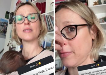 ''E’ tostissima'': Federica Pellegrini, mentre tiene in braccio Rachele, parla delle difficoltà della seconda maternità