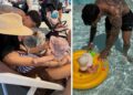 Giulia De Lellis e Tony Effe al mare con la piccola Priscilla