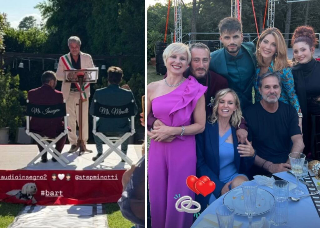 Claudio Insegno, fratello di Pino, ha sposato il compagno Stefano Minotti, a cui è legato da sette anni, foto Claudio Insegno, fratello di Pino, ha sposato il compagno Stefano Minotti, a cui è legato da sette anni, foto